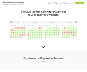 Wpsimplebookingcalendar.com(Availability calendar plugin for WordPress) Screenshot