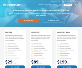 Wpsiteplan.com(WordPress Maintenance Service and Support Plans) Screenshot