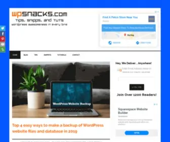 WPsnacks.com(WordPress Tips) Screenshot