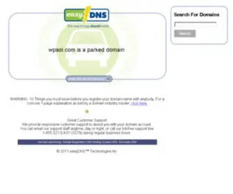 Wpsol.com(Easydns parked page for) Screenshot