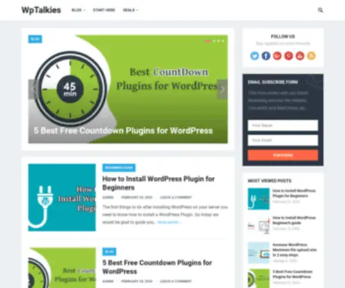 Wptalkies.com(Beginner's Guide for WordPress) Screenshot