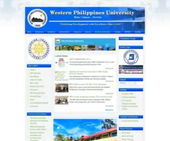 Wpu.edu.ph(Western Philippines University Web Site) Screenshot