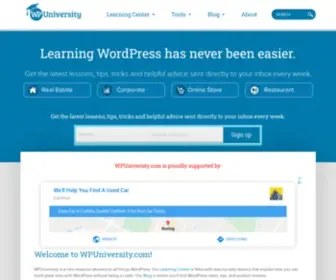 Wpuniversity.com(WordPress Lessons) Screenshot