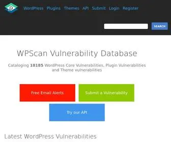 Wpvulndb.com(WPScan Vulnerability Database) Screenshot