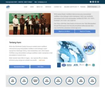 Wqa.co.id(Badan Sertifikasi ISO) Screenshot