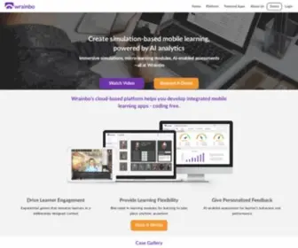 Wrainbo.com(Custom mobile games for corporate training and higher ed) Screenshot