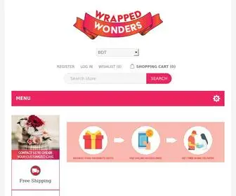 Wrappedwonders.com(Gift shop) Screenshot