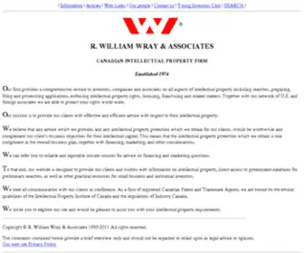 Wray-Canada.com(William Wray & Associates Canadian Patent & Trade Mark Agents) Screenshot