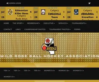 Wrballhockey.com(Ball Hockey Alberta) Screenshot