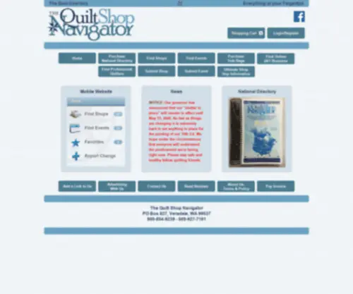 WRbqinc.com(Online quilt shop guide) Screenshot