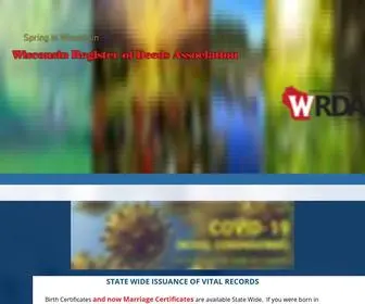 Wrdaonline.org(Wisconsin Register of Deeds Association main index page) Screenshot