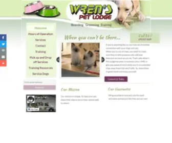 Wrenspetlodge.com(Wren's Pet Lodge in Benton KY) Screenshot