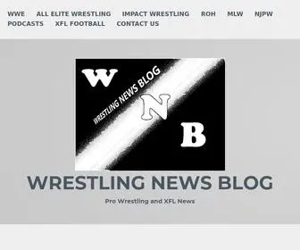 Wrestlingnewsblog.com(Pro Wrestling and XFL News) Screenshot