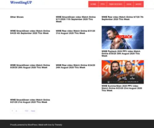 Wrestlingup.pro(WatchWrestling WWE Raw WWE Smackdown Live WrestlemaniaWatchWrestling WWE Raw WWE Smackdown Live Wrestlemania) Screenshot