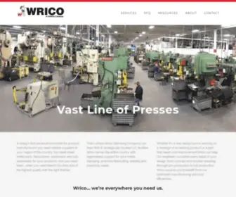 Wrico-Net.com(Wrico has 6 strategically facilities located U.S.A. And) Screenshot