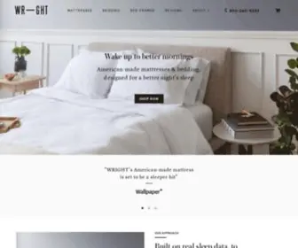 Wrightbedding.com(Wright mattresses & bedding) Screenshot