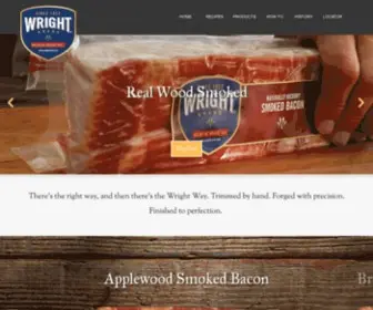 Wrightbrand.com(Thick Cut Bacon the Wright Way) Screenshot
