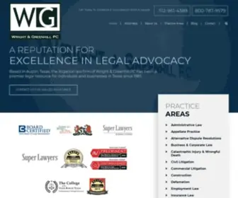Wrightgreenhill.com(Austin Lawyers) Screenshot