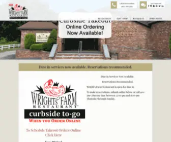 Wrightsfarm.com(Award Winning Restaurant) Screenshot