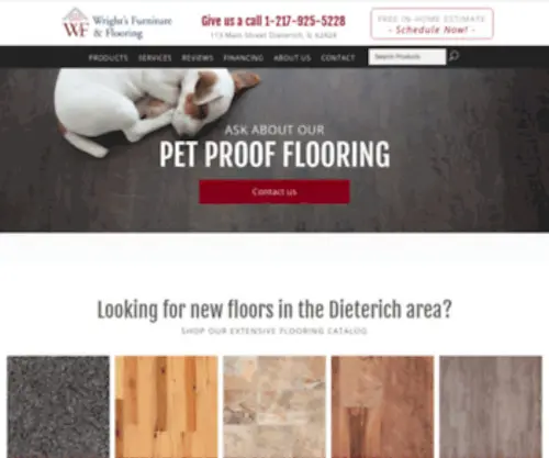 Wrightsfloors.com(Flooring in Dieterich IL from Wrights Furniture & Flooring) Screenshot