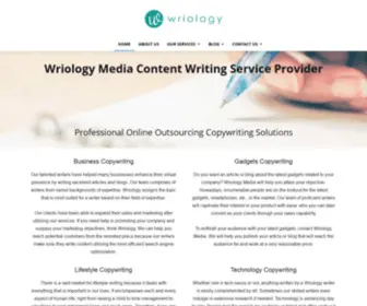 Wriology.com(Wriology provide a Professional Online Outsourcing Copywriting Solutions) Screenshot