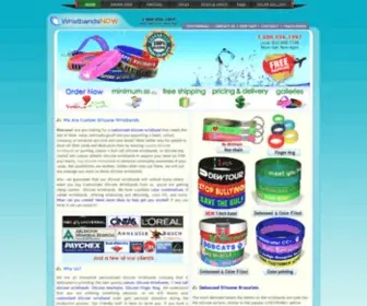 Wristbandsnow.com(Best Silicone Wristbands) Screenshot