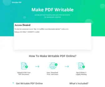 Writable-PDF.com(Fast PDF Editor to Generate Fillable Forms in Seconds) Screenshot