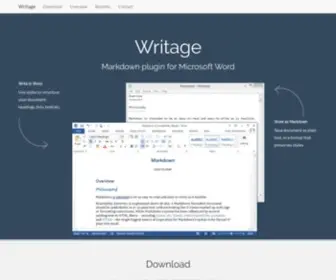 Writage.com(Markdown plugin for Microsoft Word) Screenshot