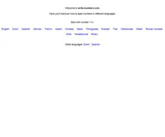 Write-Numbers.com(How to write numbers in spelling) Screenshot