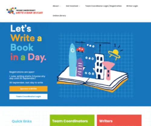Writeabookinaday.com(Write a Book In a Day) Screenshot