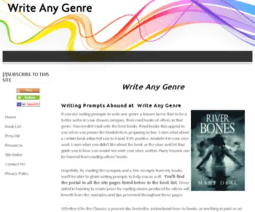 Writeanygenre.com(My Blog) Screenshot
