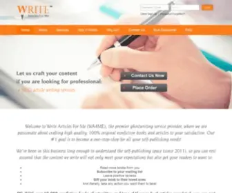 Writearticlesforme.com(Write Articles For Me) Screenshot