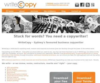 Writecopy.com.au(Business and Corporate Copywriter) Screenshot