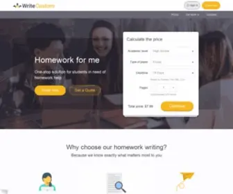 Writecustom.com(Do My Homework for Me) Screenshot