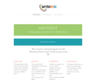 Writefesthouston.com(Writefest) Screenshot