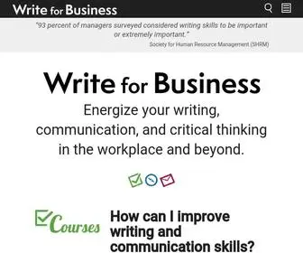 Writeforbusiness.com(Write for Business) Screenshot