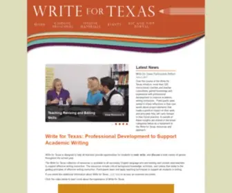 Writefortexas.org(Write For Texas) Screenshot