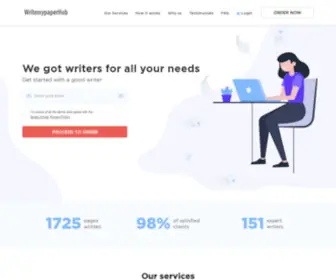 Writemypapershub.com(Custom writing service) Screenshot
