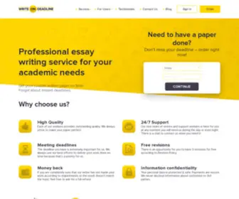 Writeondeadline.com(#1 Urgent Essay Writing Service) Screenshot