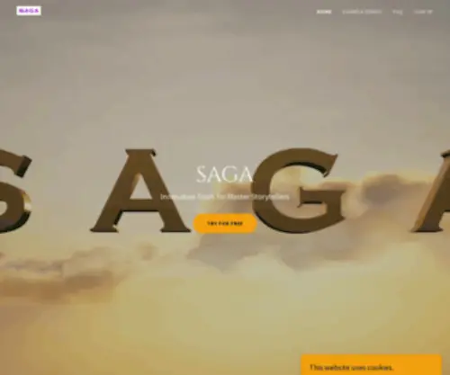 Writeonsaga.com(Saga Tools for Filmmakers) Screenshot