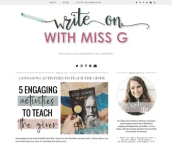 Writeonwithmissg.com(Write on With Miss G) Screenshot
