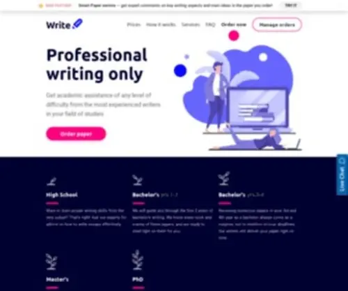 Writepro.net(Essay Writing Service with Qualified Writers in Any Subject ESL Students May Face) Screenshot