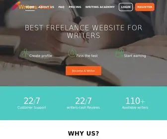 Writers-Cash.com(BEST FREELANCE WEBSITE FOR WRITERS) Screenshot