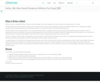 Writers-United.org(Hello, we hire good freelance writers for good $$$) Screenshot