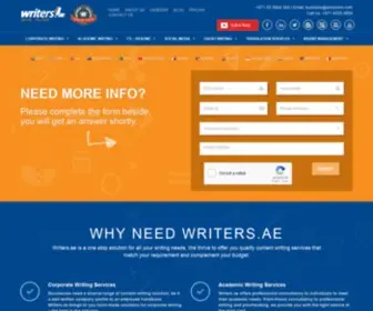 Writers.ae(Writing Services Dubai) Screenshot