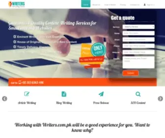 Writers.com.pk(1 Content Writing Services in Pakistan Since 2012) Screenshot