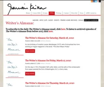 Writersalmanac.org(Writer's Almanac Archives) Screenshot