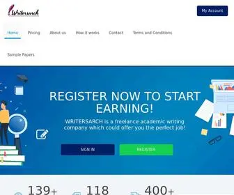 Writersarch.com(Freelancing Writing Jobs) Screenshot