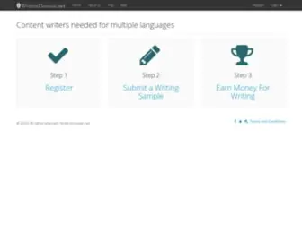 WritersDomain.net(Getting paid to write from home) Screenshot