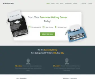 Writerslabs.com(Freelance Jobs In Academic Writing Online) Screenshot